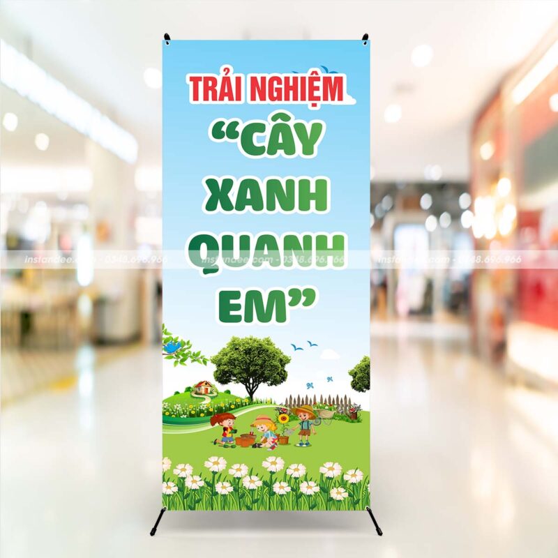 In Standee Chân chữ X 80x180cm