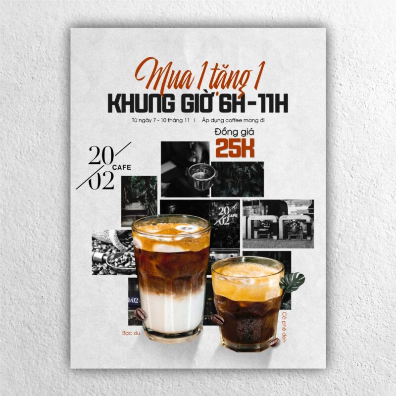 Poster quán coffee