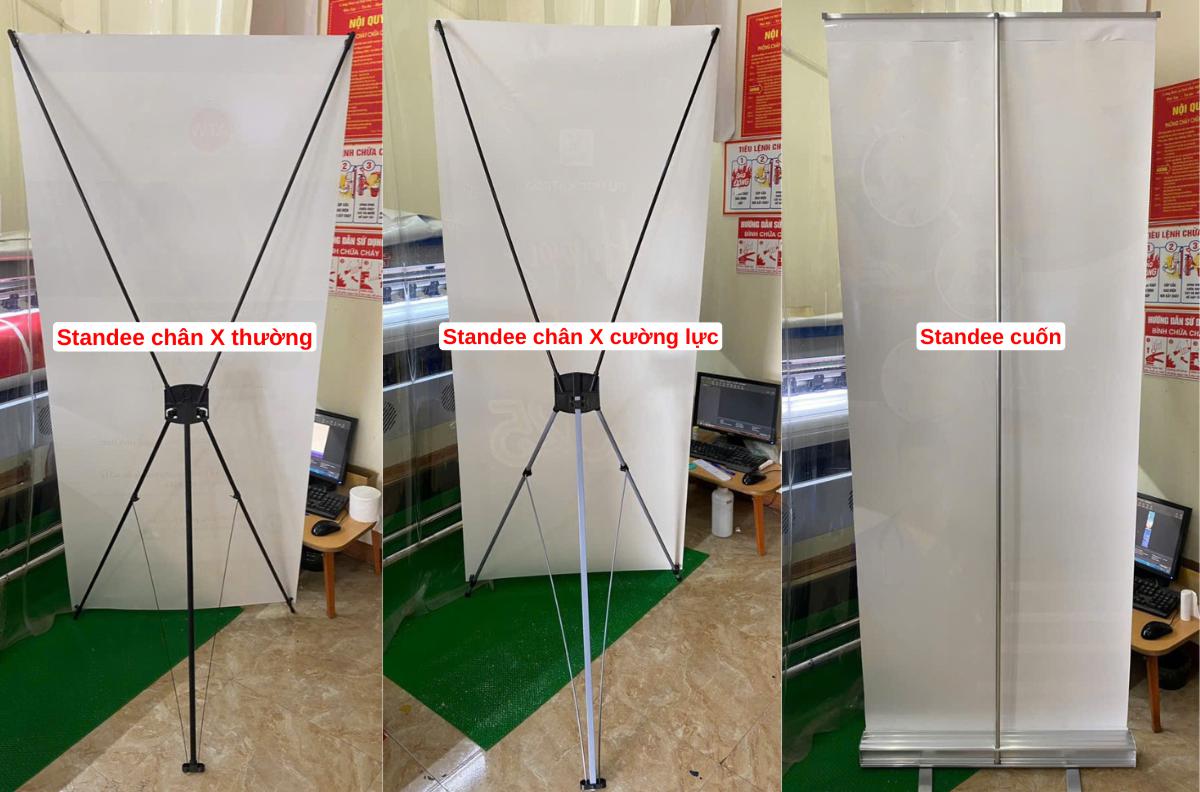 Độ bền và khả năng chịu gió các loại standee chân X và cuốn