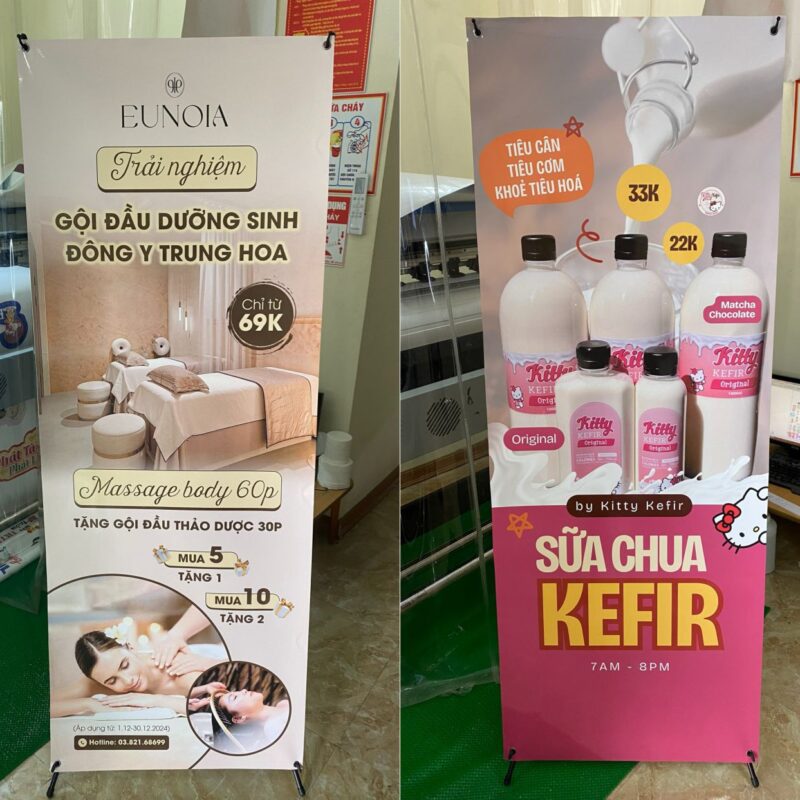 In Standee Chữ X kt 60x160cm