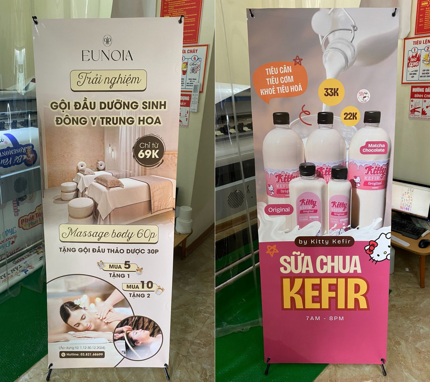 In Standee Chữ X kt 60x160cm