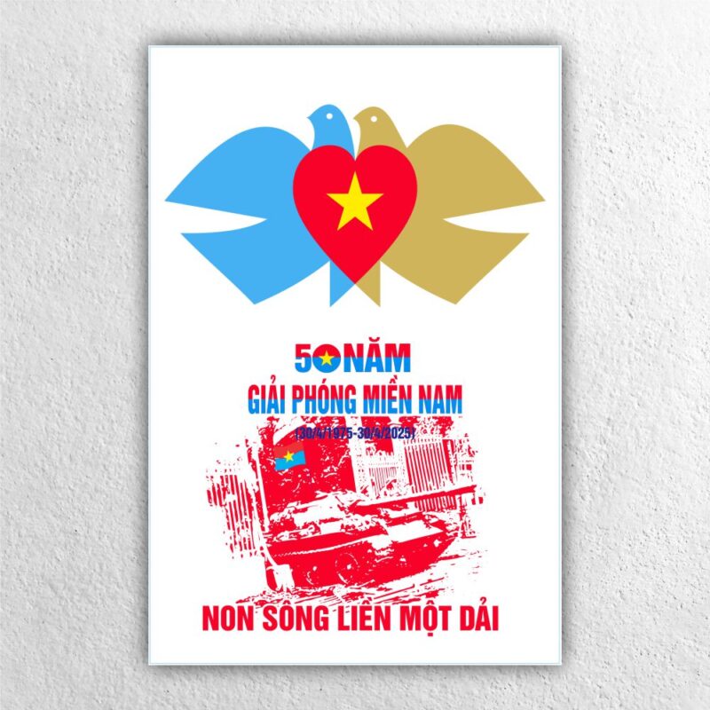 Poster 50 năm giải phóng miền nam