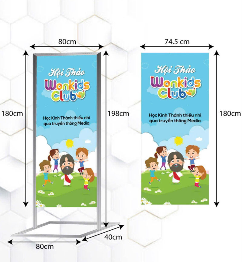 Standee chân sắt 80x180cm