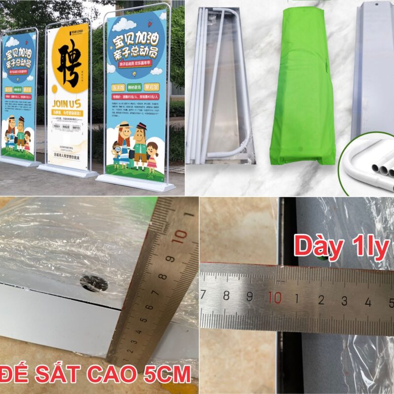 Standee chân sắt kiểu cửa