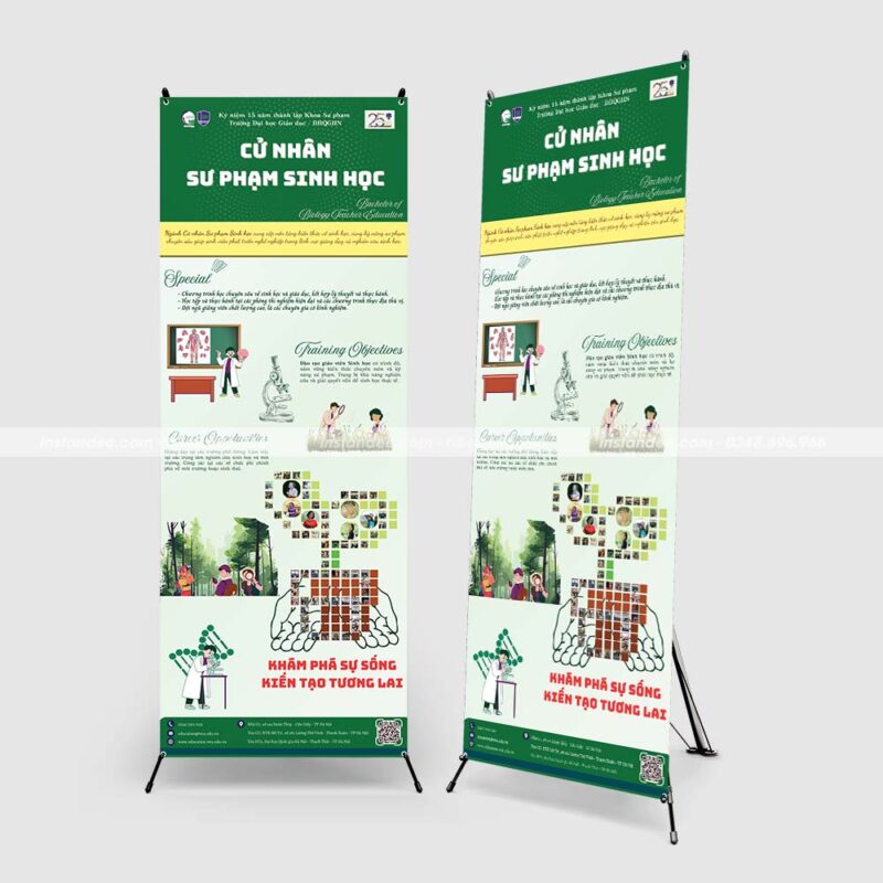 In standee chân X cường lực