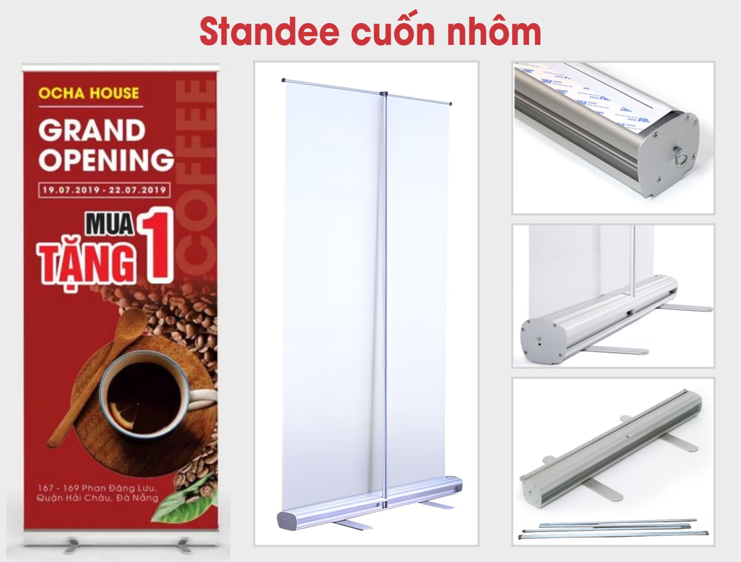 Standee cuốn nhôm