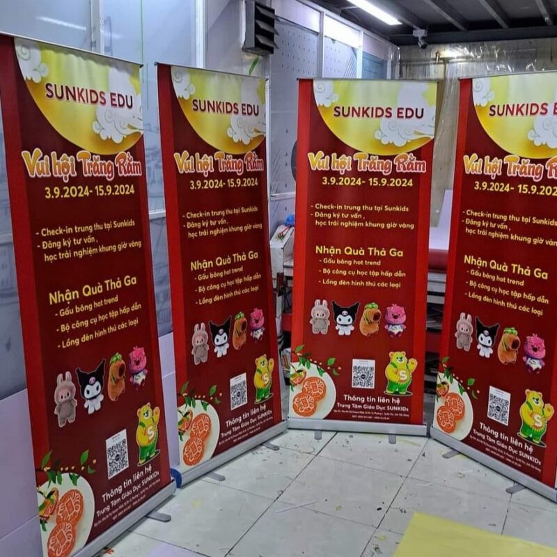 Standee cuốn nhôm kt 80x200cm