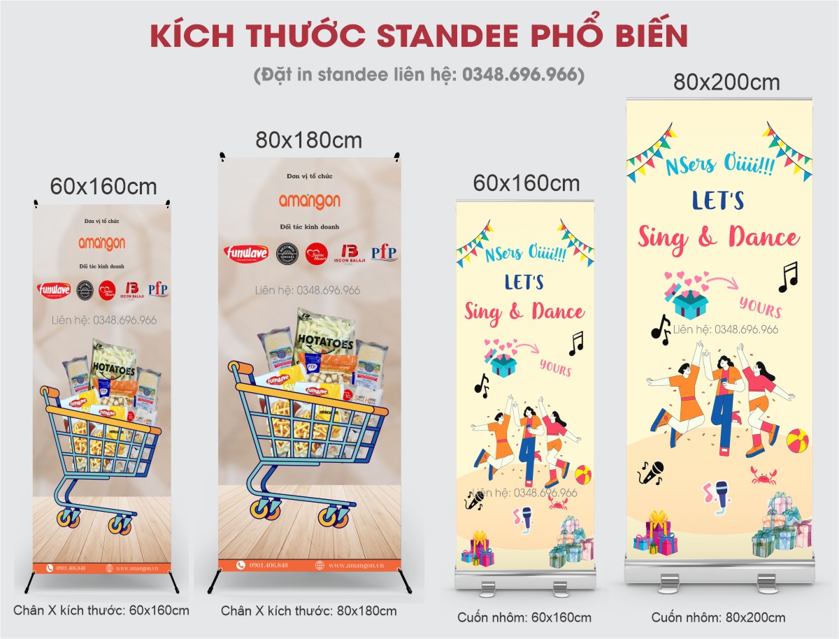 Kích thước standee