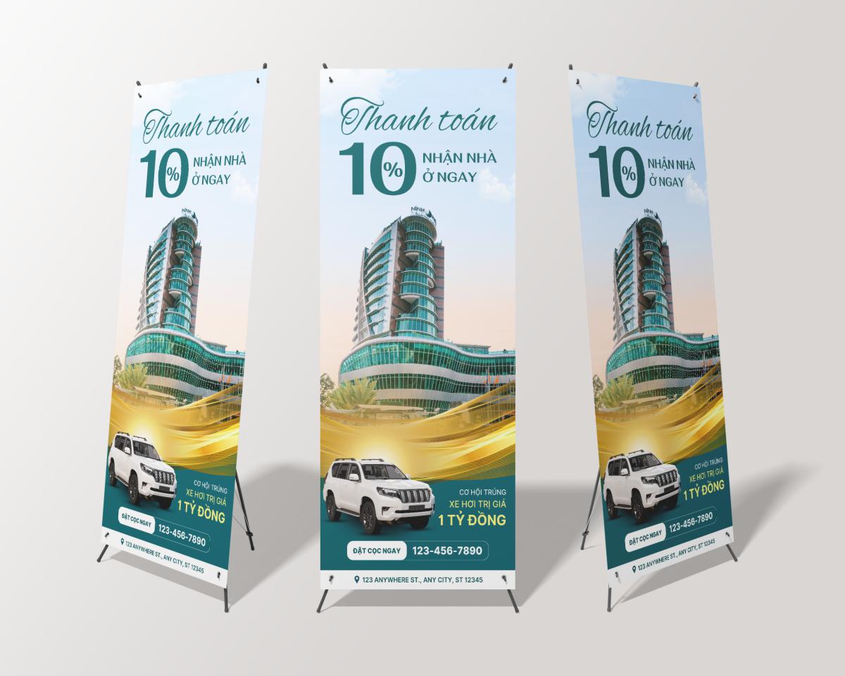 Mẫu standee bất động sản dự án căn hộ cao cấp