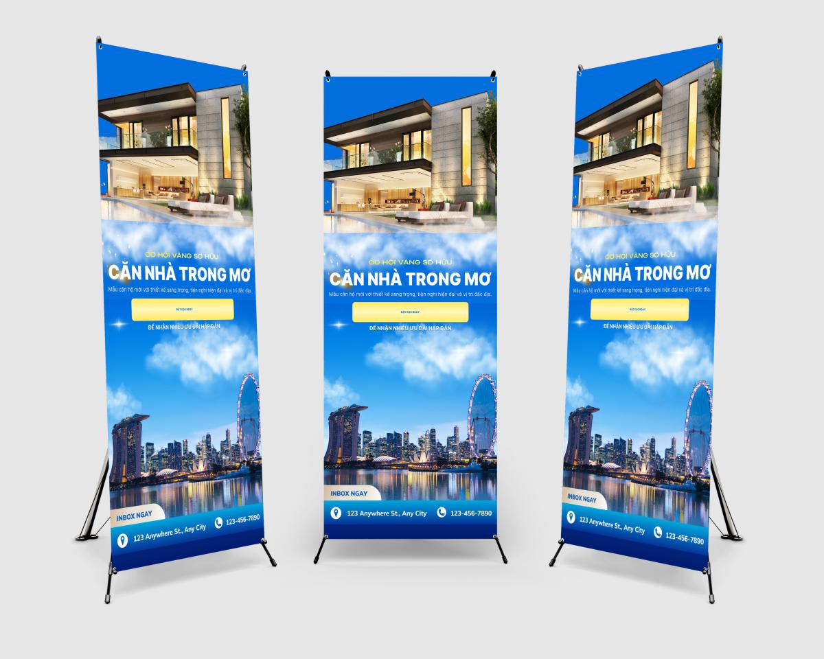 Mẫu standee bất động sản dành cho mở bán căn hộ