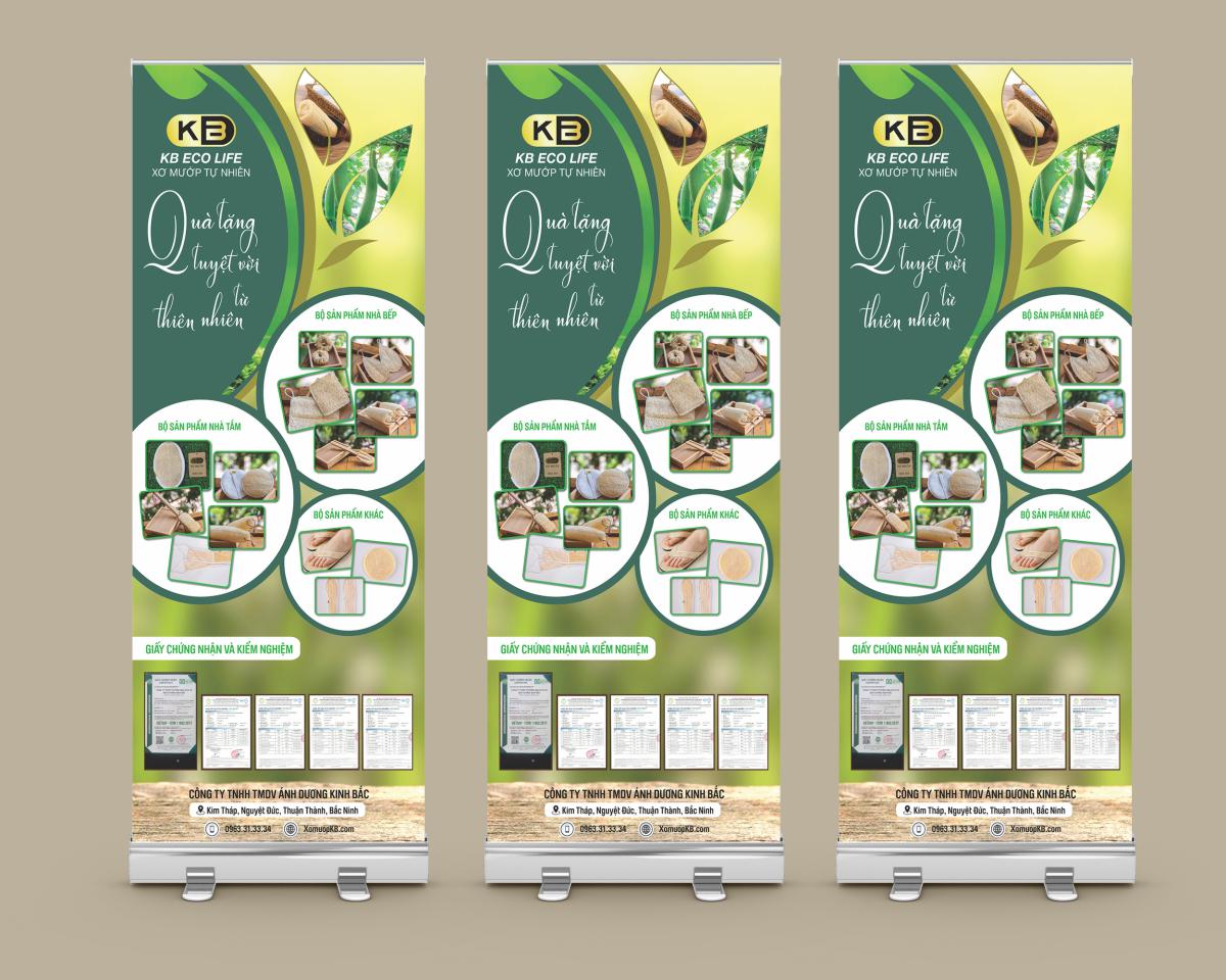 standee combo sản phẩm thiên nhiên