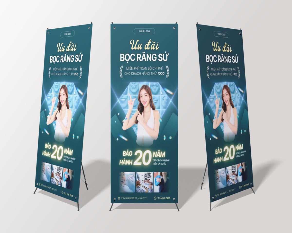 standee dịch vụ bọc răng sứ