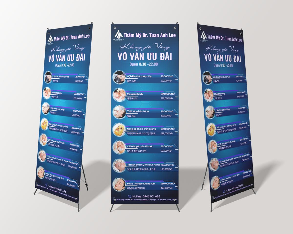 standee dịch vụ thẩm mỹ massage