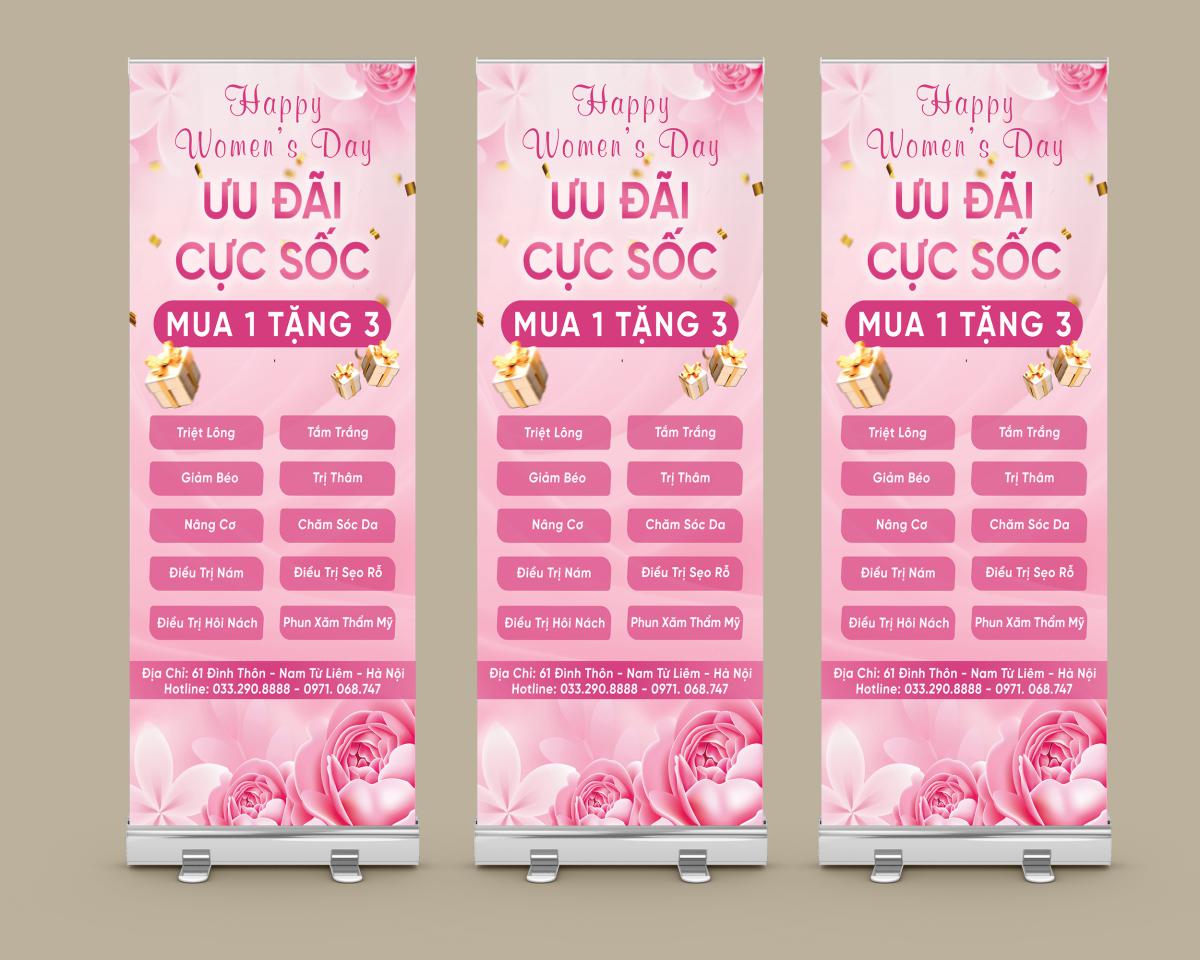 standee ngày tám tháng ba quốc tế phụ nữ
