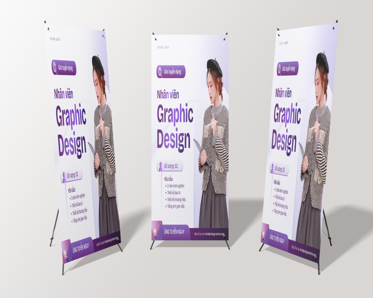 Mẫu standee tuyển dụng nhân viên media standee tuyển dụng nhân viên media