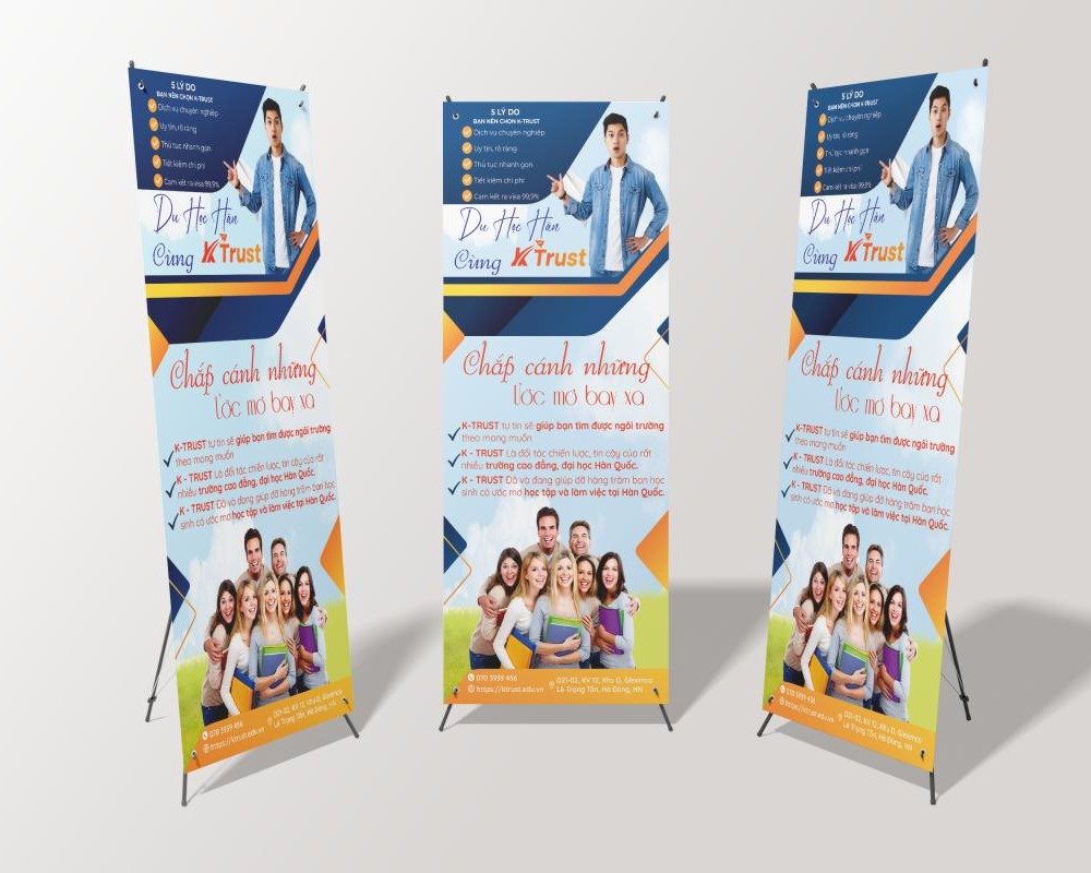 Standee du học Hàn standee du học hàn cho sự kiện
