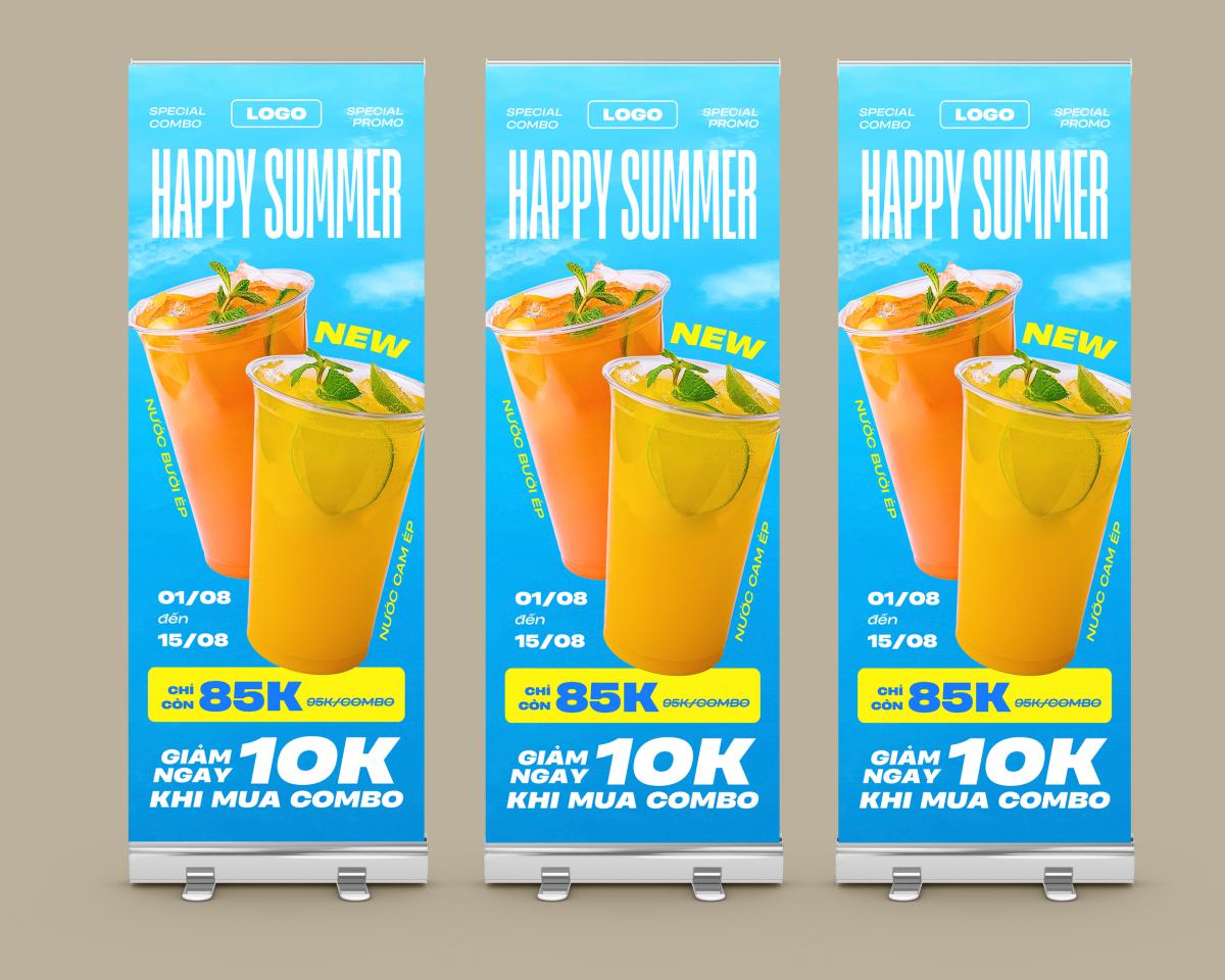 standee giới thiệu sản phẩm trà sữa