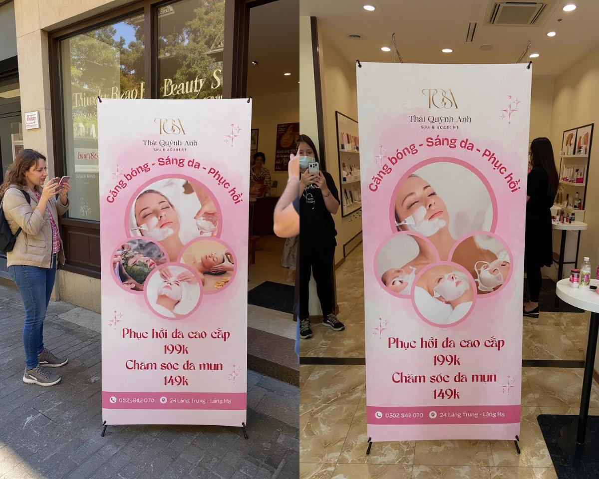 Standee spa quảng cáo thu hút khách hàng