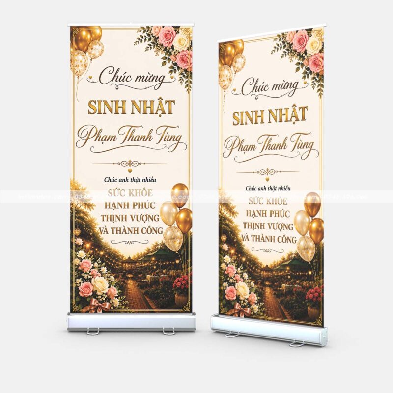 In standee sinh nhật Phạm Thanh Tùng