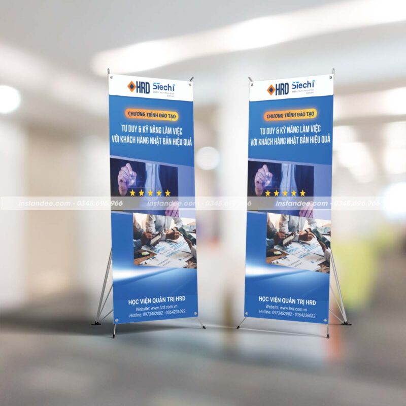 In standee chữ X cho chương trình đào tạo của HRD